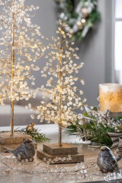16 Inch Lighted Jeweled Acrylic Tree - 20 Lights -Solar Christmas Holiday Shop crystal trees lifestyle 2