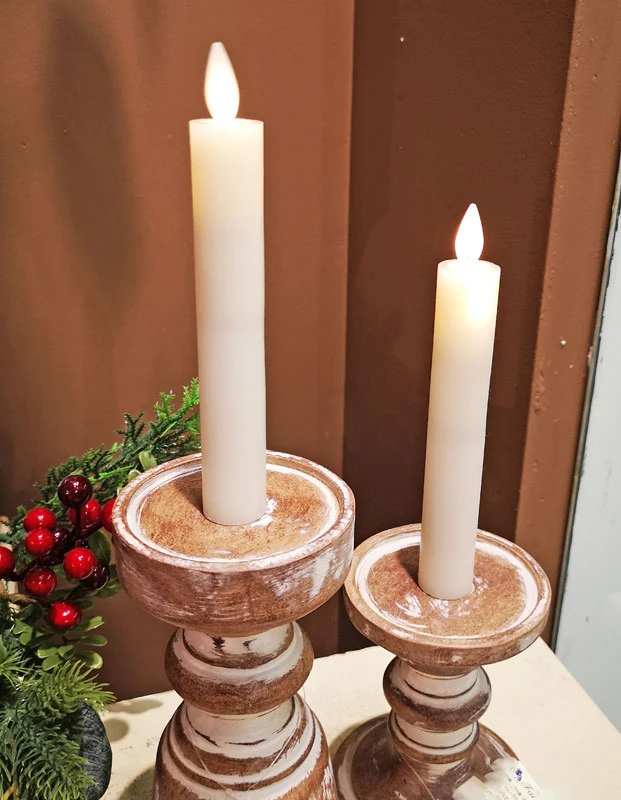 6 Inch Ivory (2 Pack ) Moving Flame Battery Operated Taper Candle - Remote Included 3 6 Inch Ivory (2 Pack ) Moving Flame Battery Operated Taper Candle - Remote Included