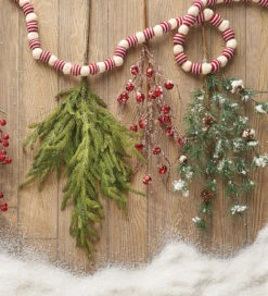 Felt Ball Garland - 6 Foot -Solar Christmas Holiday Shop felt ball garland lifestyle