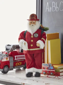 Firefighter Santa Healthcare Hero - 18 Inch NEW 2023