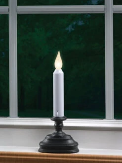 First Responder Window Candle Blue Or Contemporary White LED Bulb -Solar Christmas Holiday Shop first responder candle ww