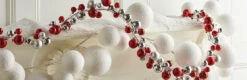 5.5 Foot Snowball Ball Garland -Solar Christmas Holiday Shop g4116126 lifestyle