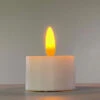 Glowing Wick Flameless Tealights - Amber LED (Set Of 12) -Solar Christmas Holiday Shop glowing wick amber tealight