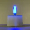 Glowing Wick Flameless Tealights - Blue LED (Set Of 12) -Solar Christmas Holiday Shop glowing wick blue