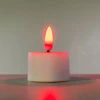 Glowing Wick Flameless Tealights - Red LED (Set Of 12) -Solar Christmas Holiday Shop glowing wick tealight red