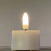 Glowing Wick Flameless Tealights - Warm White LED (Set Of 12) -Solar Christmas Holiday Shop glowing wick ww tealight