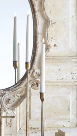 Iron Taper Candlestick Holders - Set Of 3 Gold From RAZ - NEW 2022 -Solar Christmas Holiday Shop gold taper glam 1 1