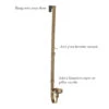 Gold Wreath Hanger With Taper And Candle Holder - 30.5 Inch Adjustable -Solar Christmas Holiday Shop gold wreath hanger