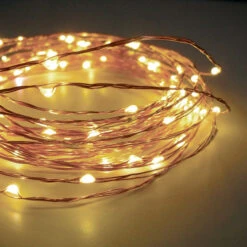 120 Warm White LED String Lights Flexible Wire-Electric 20 Feet