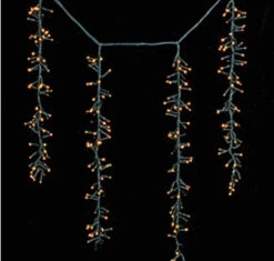 10 Foot Green Wire FLOWING CLUSTER With 960 Warm White Lights RAZ