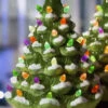 Lighted Green Ceramic Dolomite Christmas Tree - Optional Music Setting Battery Operated -Solar Christmas Holiday Shop green dolomite tree main image