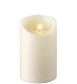 Moving Flame Ivory Candle Battery Operated 3.5 X 5 Timer - Remote Ready