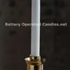 Matchless Moving Flame Taper Candle 8 Inch Ivory - Remote Ready -Solar Christmas Holiday Shop ivory dancing flame taper 1