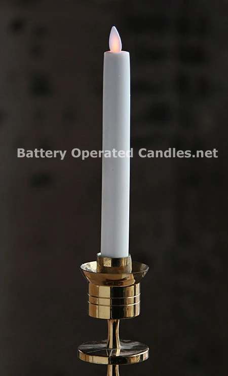 Matchless Moving Flame Taper Candle 8 Inch Ivory - Remote Ready 3 Matchless Moving Flame Taper Candle 8 Inch Ivory - Remote Ready