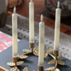 4 Pack Battery Operated Ivory Taper Candles - 9 Inch Warm White Flame Timer -Solar Christmas Holiday Shop ivory tapers set of 4