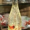 Lighted Wine Bottle With Swirling Glitter Joy Poinsettia Design With Cardinals Snow Globe -Solar Christmas Holiday Shop joy 2