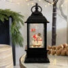 Animated Kissing Snowmen Under The Mistletoe Lighted Water Lantern -Solar Christmas Holiday Shop kissy kissy snowmen