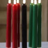 Flameless Kwanzaa Candles - Set Of 7 Tapers (Battery Operated)