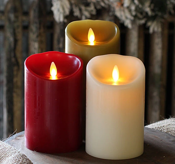 Moving Flame Red Candle Battery Operated 3.5 X 5 Timer - Remote Ready 4 Moving Flame Red Candle Battery Operated 3.5 X 5 Timer - Remote Ready - Image 2