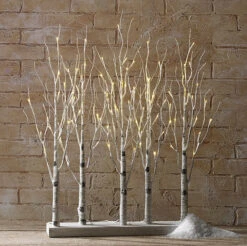 RAZ Lighted Birch Tree Forest 30 Inch - 88 Warm White LED'S