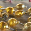 Battery Operated Twinkling Gold Mercury Glass LED String Lights
