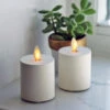 Moving Flame Votive Candles 2 X 3 Inch (Set Of 2) -Solar Christmas Holiday Shop matchless tealights