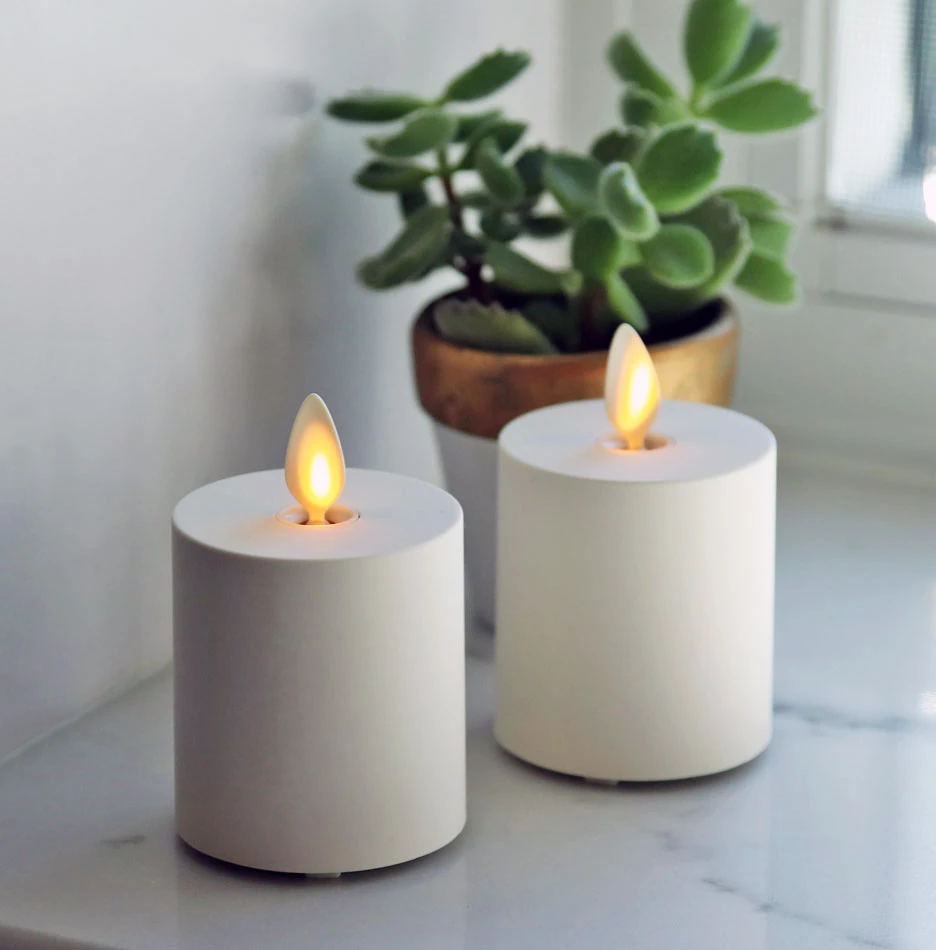 Moving Flame Votive Candles 2 X 3 Inch (Set Of 2) 3 Moving Flame Votive Candles 2 X 3 Inch (Set Of 2)