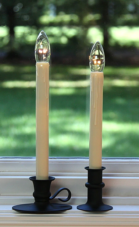 Traditional Flamelss Window Candle Bright Dual Sided Bulb - Matte Black Finish - Timer 6 Traditional Flamelss Window Candle Bright Dual Sided Bulb - Matte Black Finish - Timer - Image 4