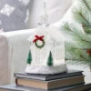 LED Lighted Church Water Lantern With Evergreens And Wreath - 10.5 Inch -Solar Christmas Holiday Shop melrose 76837 lifestyle