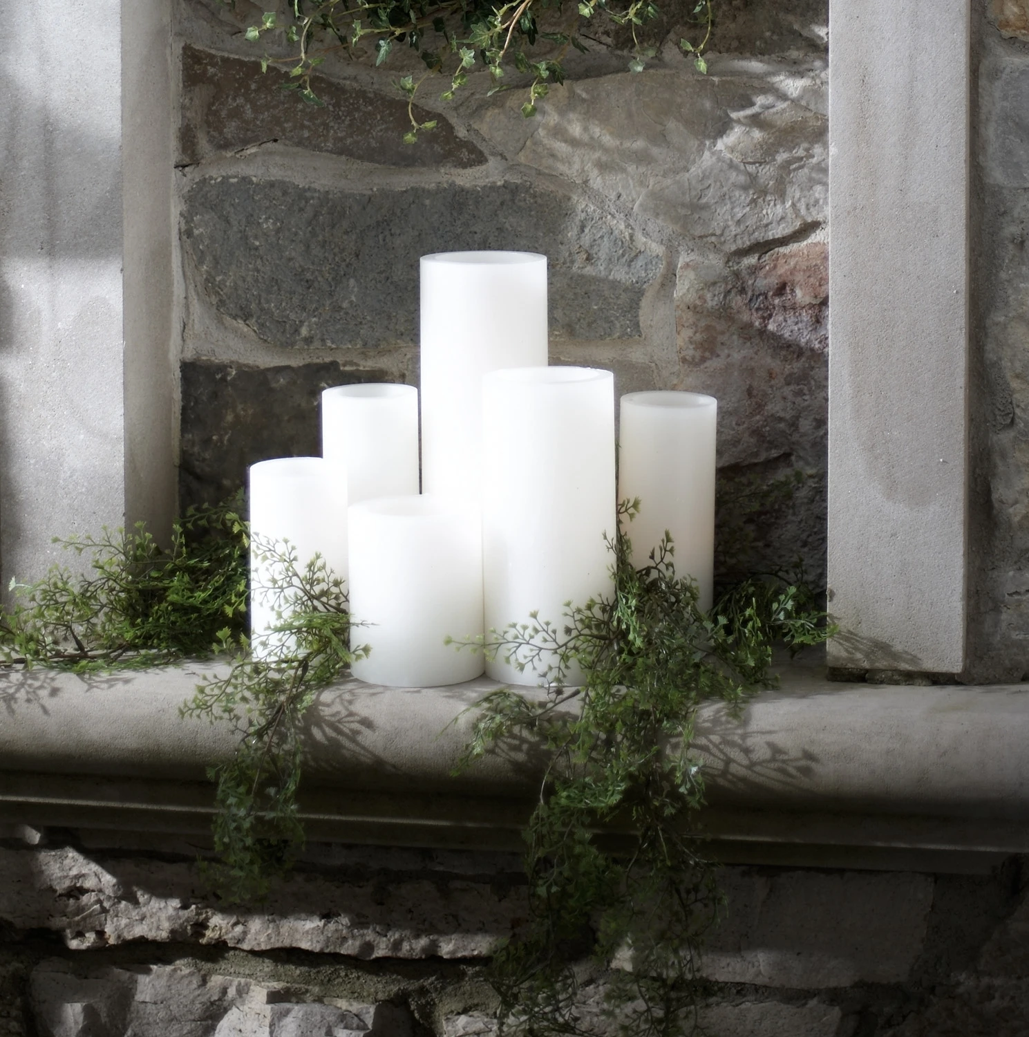 White Unscented 4x5 Battery Operated Candle - Dual Timer 4 White Unscented 4x5 Battery Operated Candle - Dual Timer - Image 2
