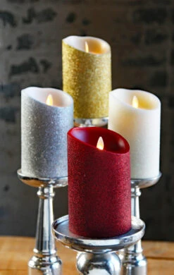 Solar Christmas Holiday Shop -Solar Christmas Holiday Shop moving flame glitter candles assorted