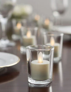 Moving Flame Rechargeable Votives Set Of 4 Remote Ready - Base Included 9 Moving Flame Rechargeable Votives Set Of 4 Remote Ready - Base Included -Solar Christmas Holiday Shop moving flame tealights on t