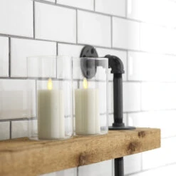 Moving Flame 3 Inch Ivory Votives Battery Operated Set Of 2 - Remote Ready -Solar Christmas Holiday Shop moving flame votive candles