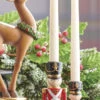 Nutcracker Taper Candlestick Holders - Set Of 2 From RAZ -Solar Christmas Holiday Shop nutcracker candlestick