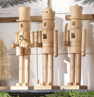 Nutcracker Wooden Figurines 15.5 Inch - Set Of 3 From RAZ 3 Nutcracker Wooden Figurines 15.5 Inch - Set Of 3 From RAZ