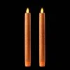 8 Inch Glitter Orange Moving Flame Taper Candle Set - 2 Remote Ready -Solar Christmas Holiday Shop orange glitter tapers 36043 main