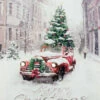 20 Inch LED Merry Christmas Antique Truck Lighted Print On Canvas - Timer