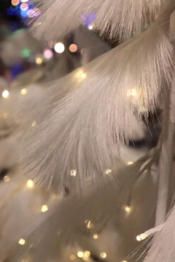 4 Foot Lighted Down Sweep White LED Tree - 190 Warm White Lights - NEW 2023 -Solar Christmas Holiday Shop pampas grass tree detail 1