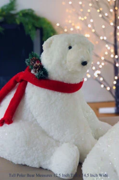 12.5 Inch Glitter Polar Bears Set Of 2 - NEW 2022 -Solar Christmas Holiday Shop polar large take two