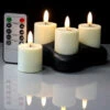 Set Of 4 Radiance Rechargeable Votives With Remote -Solar Christmas Holiday Shop radiance rechargeable teali