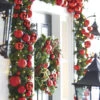 4 Foot Red Christmas Bulb Ornament Garland -Solar Christmas Holiday Shop red20garland20420foot