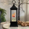Animated Flying Santa And Reindeer Lighted Water Lantern -Solar Christmas Holiday Shop rotating santa 2