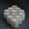 Tall Tea Lights - With Recessed Warm White LED - Super Bright Set Of 12
