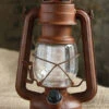 Battery Operated Vintage Style Dimmable Rusty Lantern With 12 LED's -Solar Christmas Holiday Shop rusty led lantern full larg