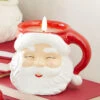 Santa Candle Battery Operated 4 Inch With Timer - NEW From RAZ 2023 -Solar Christmas Holiday Shop santa candle main image