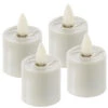 Set Of 4 Luminara Moving Flame Tealights - Remote Ready -Solar Christmas Holiday Shop set 4 moving flame tealights