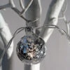 Silver Mercury Glass String Lights Battery Operated - 10 Lights -Solar Christmas Holiday Shop silver string light large