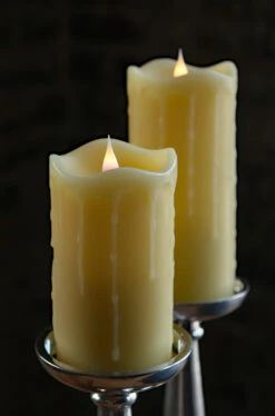 Moving Flame Simplux Ivory LED Drip Candle 5 Inch - Multi Timer - Remote Ready -Solar Christmas Holiday Shop simplux ivory 5 and 7 inch