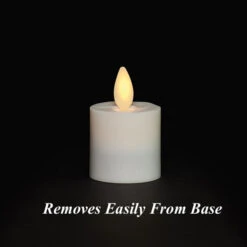 Moving Flame Rechargeable Votives Set Of 4 Remote Ready - Base Included 11 Moving Flame Rechargeable Votives Set Of 4 Remote Ready - Base Included -Solar Christmas Holiday Shop single image moving flame v