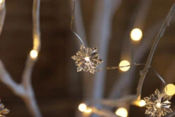 2 Pack Snowflake Christmas String Lights - 6 Hour Timer -Solar Christmas Holiday Shop snowflake multi